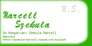 marcell szekula business card